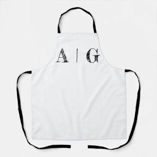 Black and White Apron- Customisable Apron