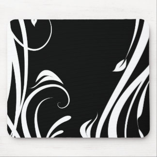 Black and white arabesque Mousepad