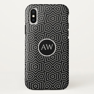 Black and White Arabesque Stars Personalised Case-Mate iPhone Case