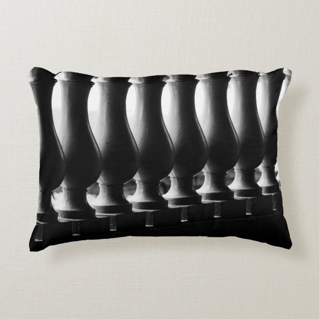 Black and White Architecture Decorative Cushion (Front)
