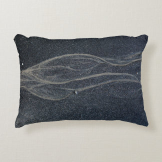 Black and white area rug decorative cushion