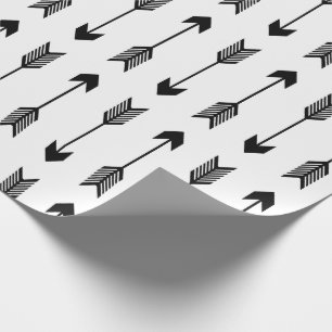 Black and White Arrows Pattern Wrapping Paper