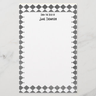 Black and White Art Deco Custom Stationery