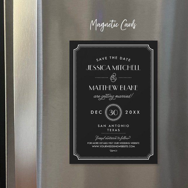 Black and White Art Deco Save the Date (Creator Uploaded)