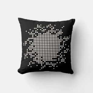 Black and White Art Design Abstract Pillow