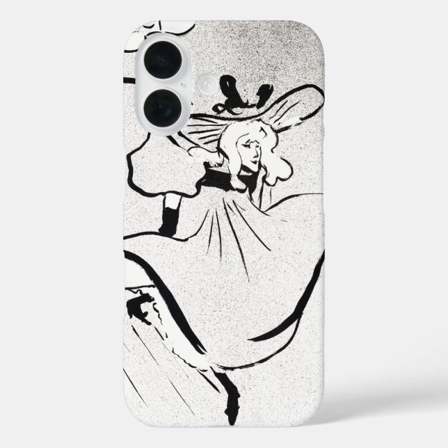 Black and White Art Jane Avril by Toulouse Lautrec Case-Mate iPhone Case (Back)