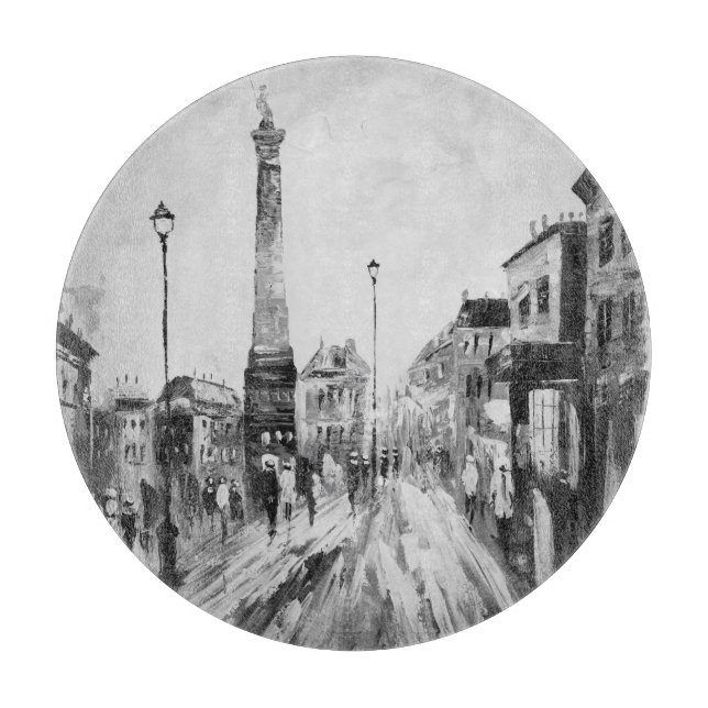 Black and white artistic paintings. cutting board (Front)