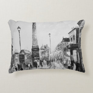 Black and white artistic paintings. decorative cushion