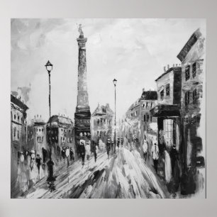 Black and white artistic paintings. poster