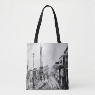 Black and white artistic paintings. tote bag