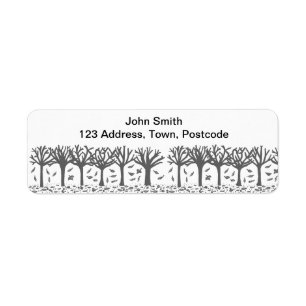 Black and white Autumn trees