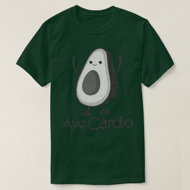 Black And White Avocardio T-Shirt (Design Front)