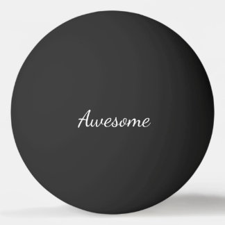 Black and White Awesome Personalised Ping Pong Ball