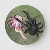Black and White Axolotls Art