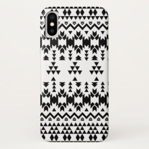 Black and White Aztec geometric vector pattern Case-Mate iPhone Case