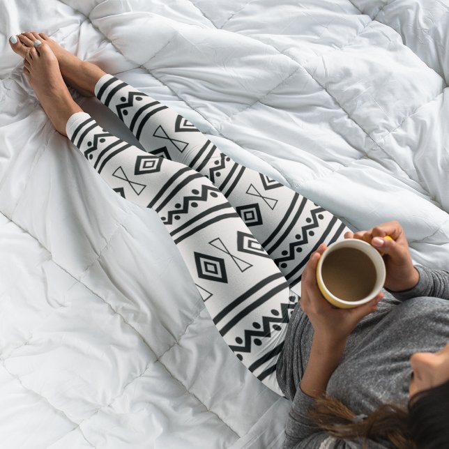 Black And White Aztec Leggings (Creator Uploaded)