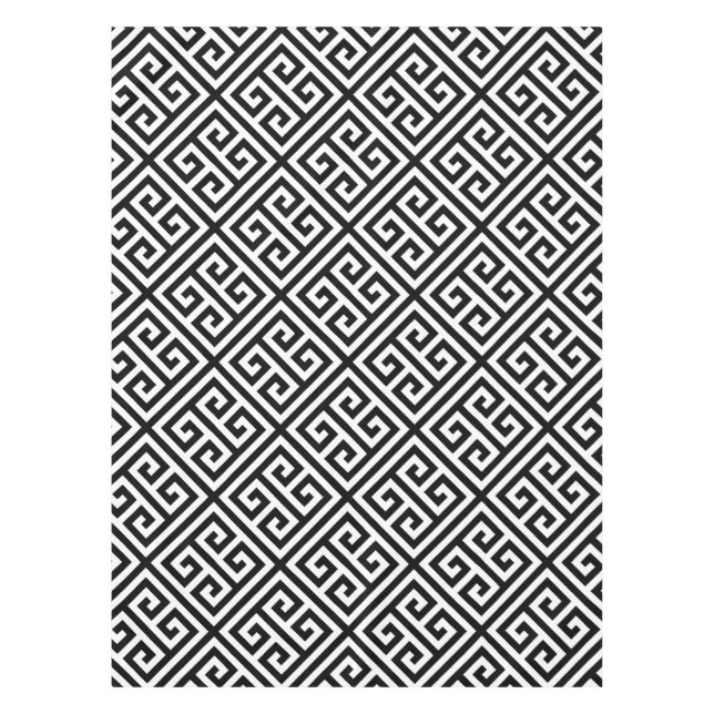 Black and white bachelor tablecloth (Front)