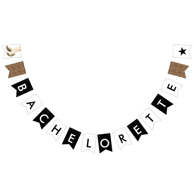 Black and white BACHELORETTE PARTY Bunting (All)