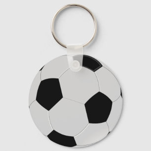 Black  and white ball  key ring