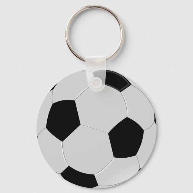 Black  and white ball  key ring (Front)