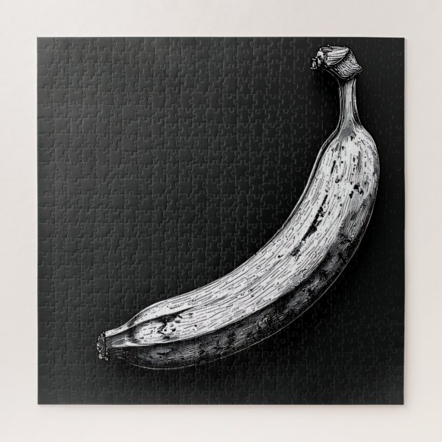 Black and White Banana Jigsaw Puzzle (Vertical)