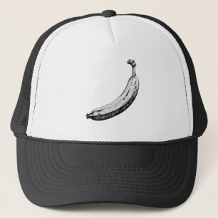 Black and White Banana Trucker Hat