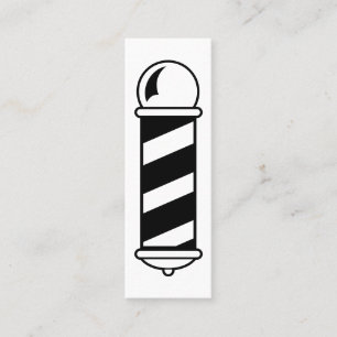Black and White Barber Shop Pole Card
