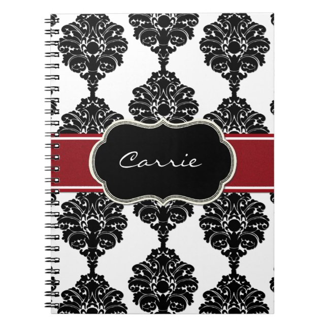 Black and White Baroque Notebook (Front)