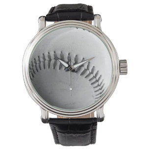 Black and White Baseball Stitches Watch