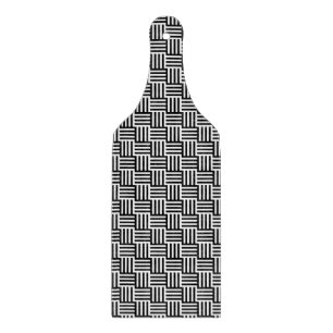 Black And White Basket Weave Cutting Board