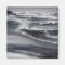 Black and White Beach Square Magnet