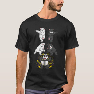 Black And White Bear Into Panda Fusion T-Shirt