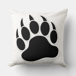 Black and white Bear Paw Cushion