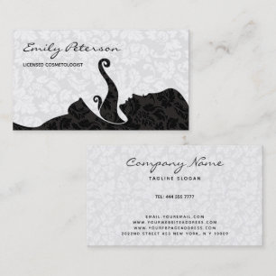Black And White Beauty/Cosmetology Design Business Business Card