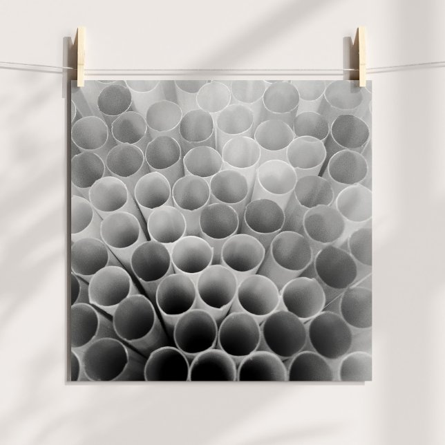 Black and White Bendy Straws Poster (Black and White Bendy Straws Poster)