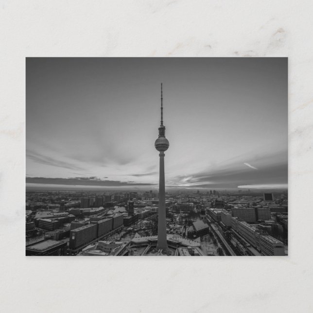 Black and White Berlin at Winter Postcard (Front)