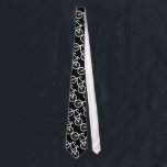 Black and white bicycle print neck tie<br><div class="desc">Black and white bicycle print neck tie. Cute gift idea for bicyclists and biking enthusiasts. Cycling is fun and healthy. Bicycling pattern design.</div>