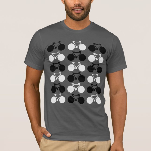 Black and White Bicycles, cool T-Shirt (Front)