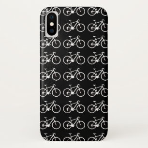 black and white bicycles patterning Case-Mate iPhone case