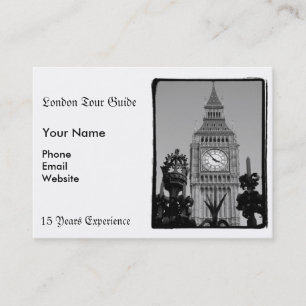 Black and White Big Ben Business Card