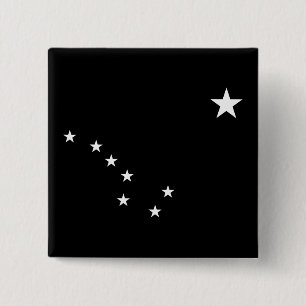 Black and White Big Dipper 15 Cm Square Badge