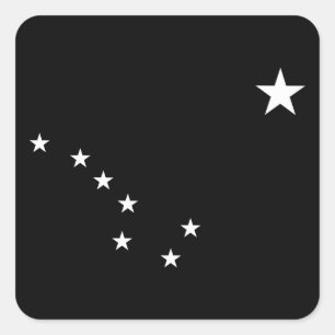 Black and White Big Dipper Square Sticker