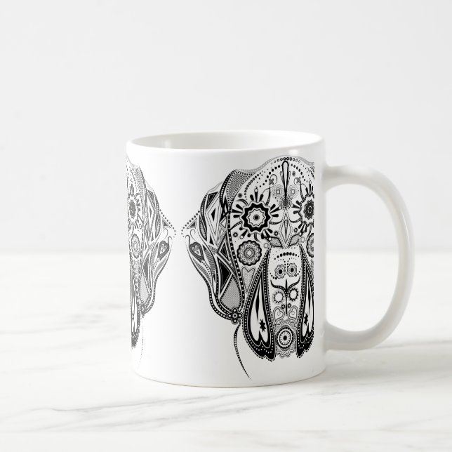 Black and White big dog Coffee Mug (Right)