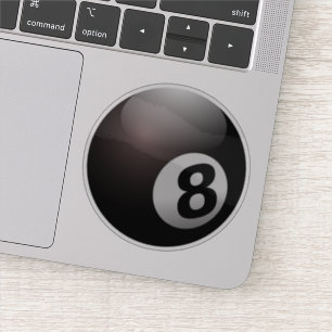Black and White Billiards Eight Ball