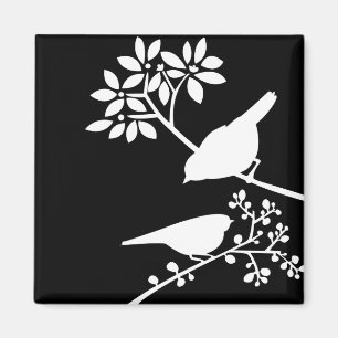 Black and White Birds Magnet