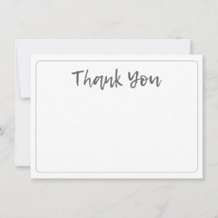 Black and White Blank Elegant Handwritten  Card