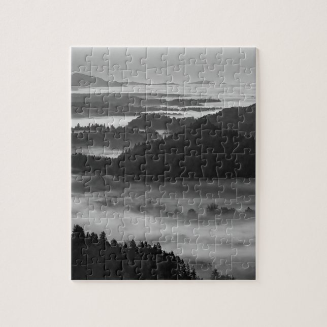 Black and White Bled Jigsaw Puzzle (Vertical)