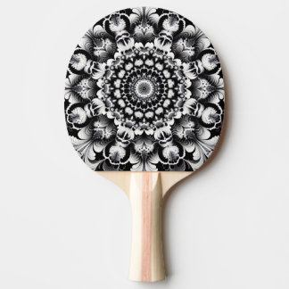 Black and White Bliss Ping Pong Paddle