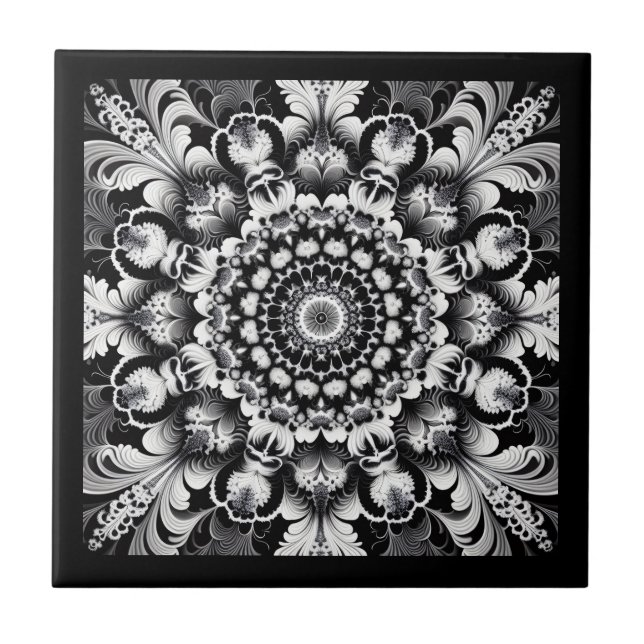 Black and White Bliss Tile (Front)