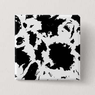 Black And White Blobs 15 Cm Square Badge